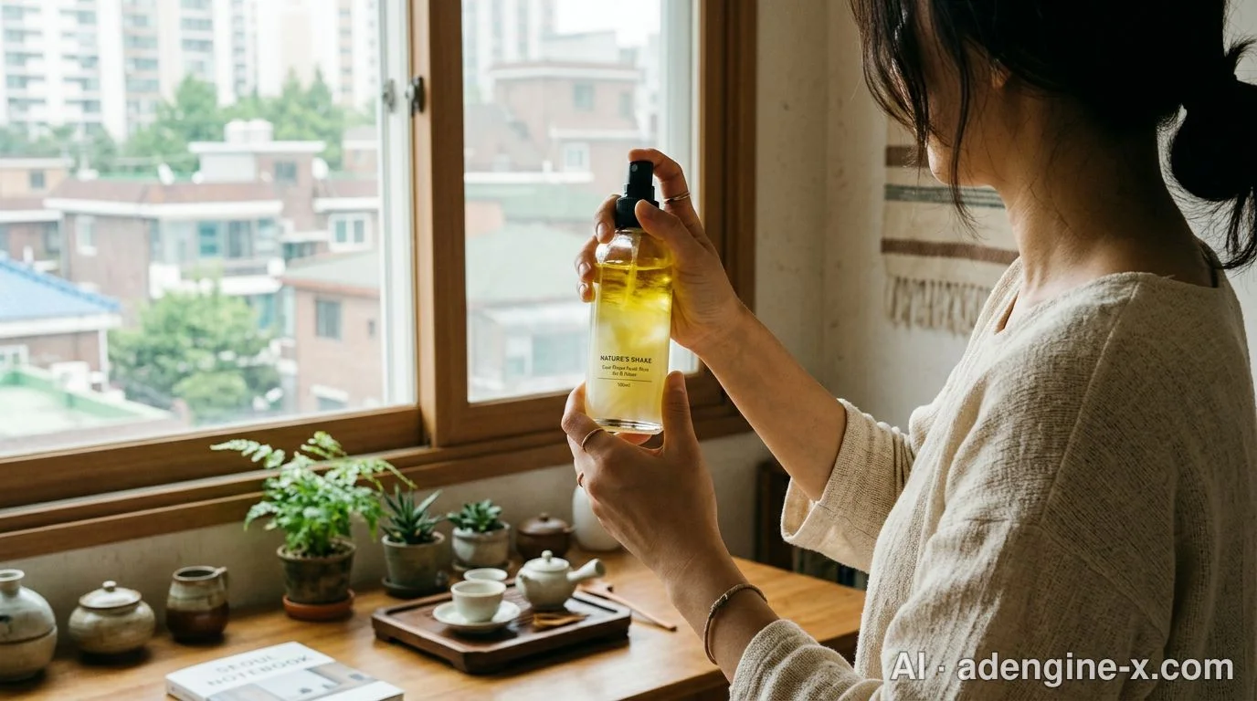 사용 전 오일층 교반 과정 사진 5