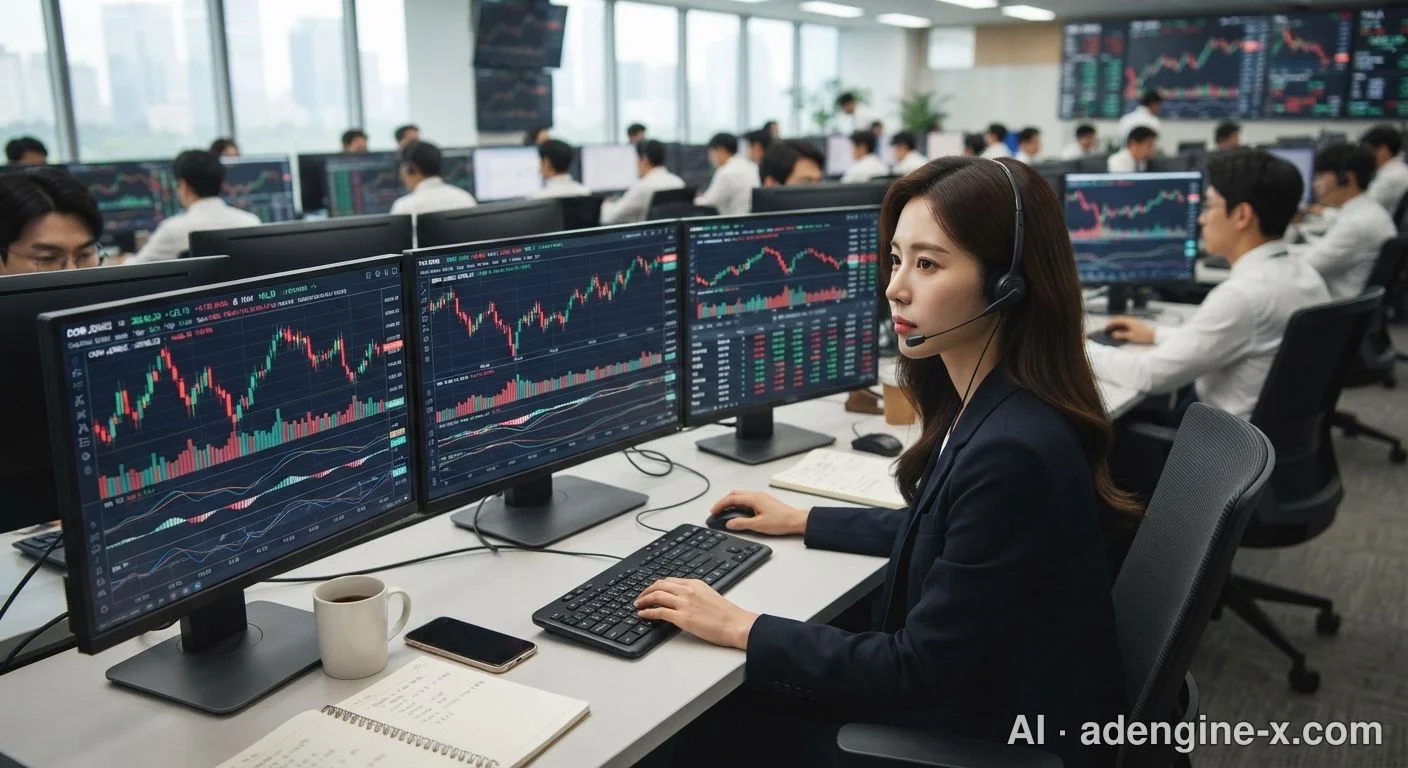 여의도 증권가 딜링룸 사진 2