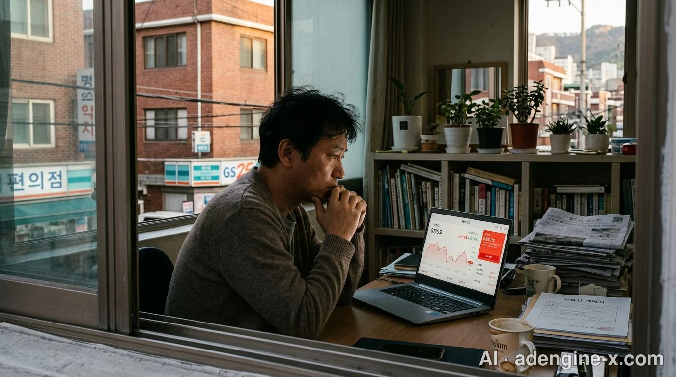 반대매매 위험 속 주가 차트를 확인하는 투자자 사진 5