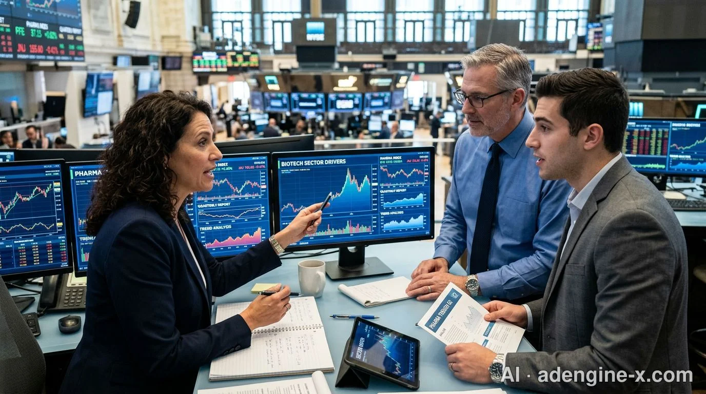 Financial analysts reviewing market data 사진 4