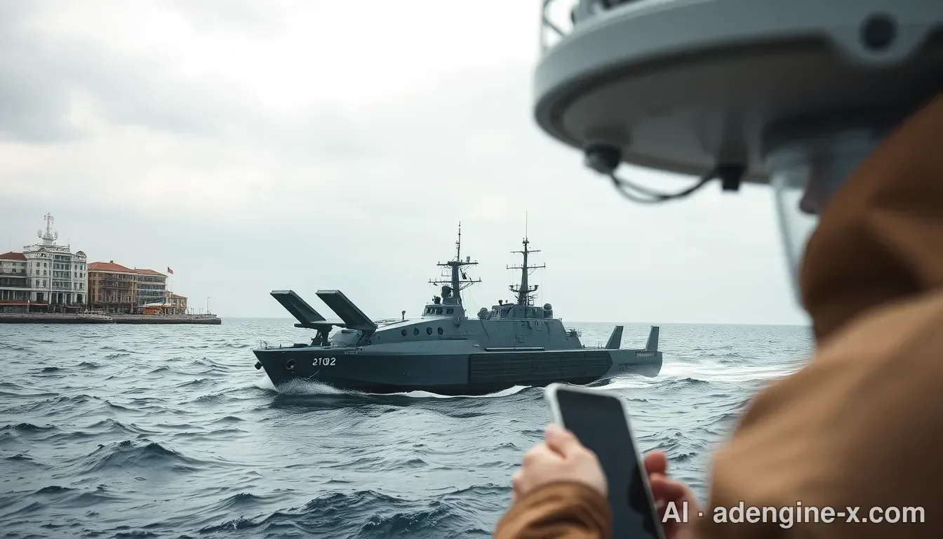 Naval vessel in coastal waters 사진 5