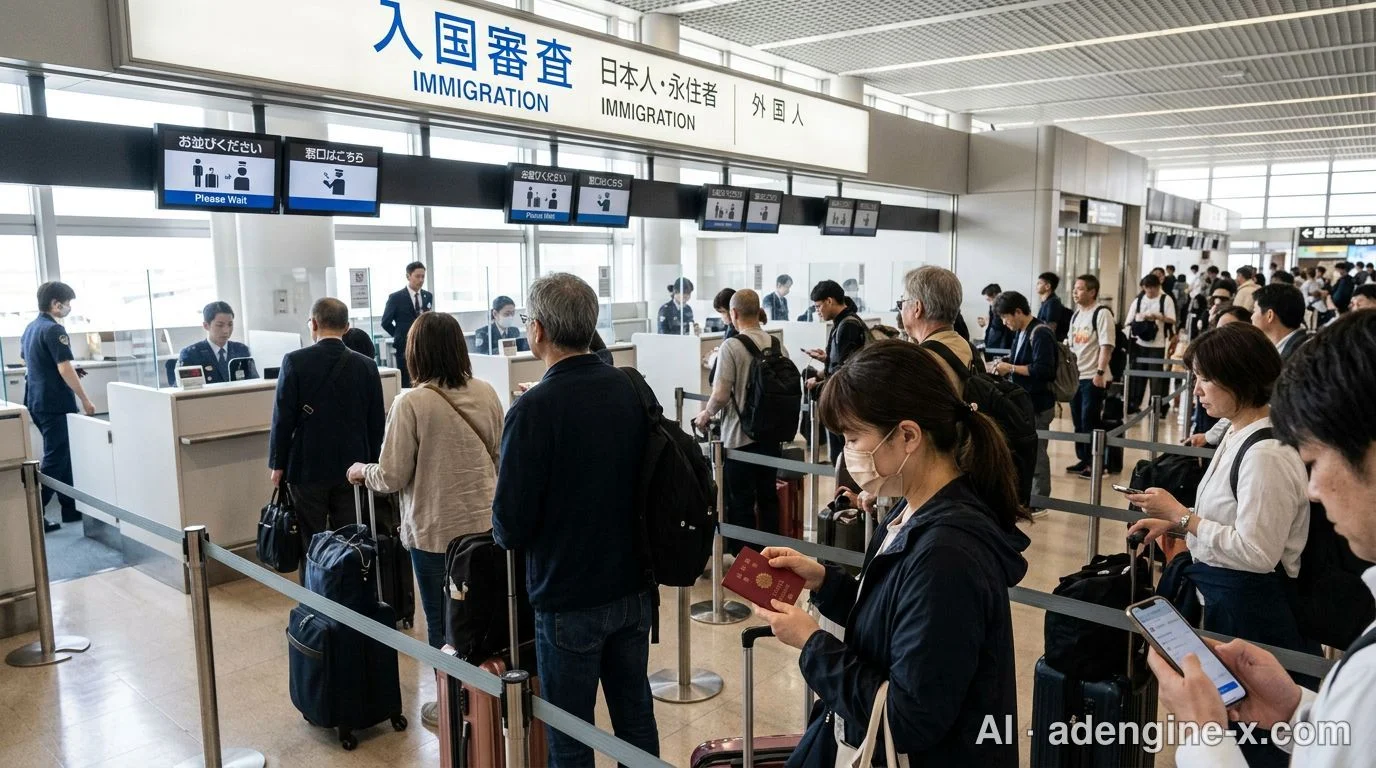 入国審査待ちの列 사진 5