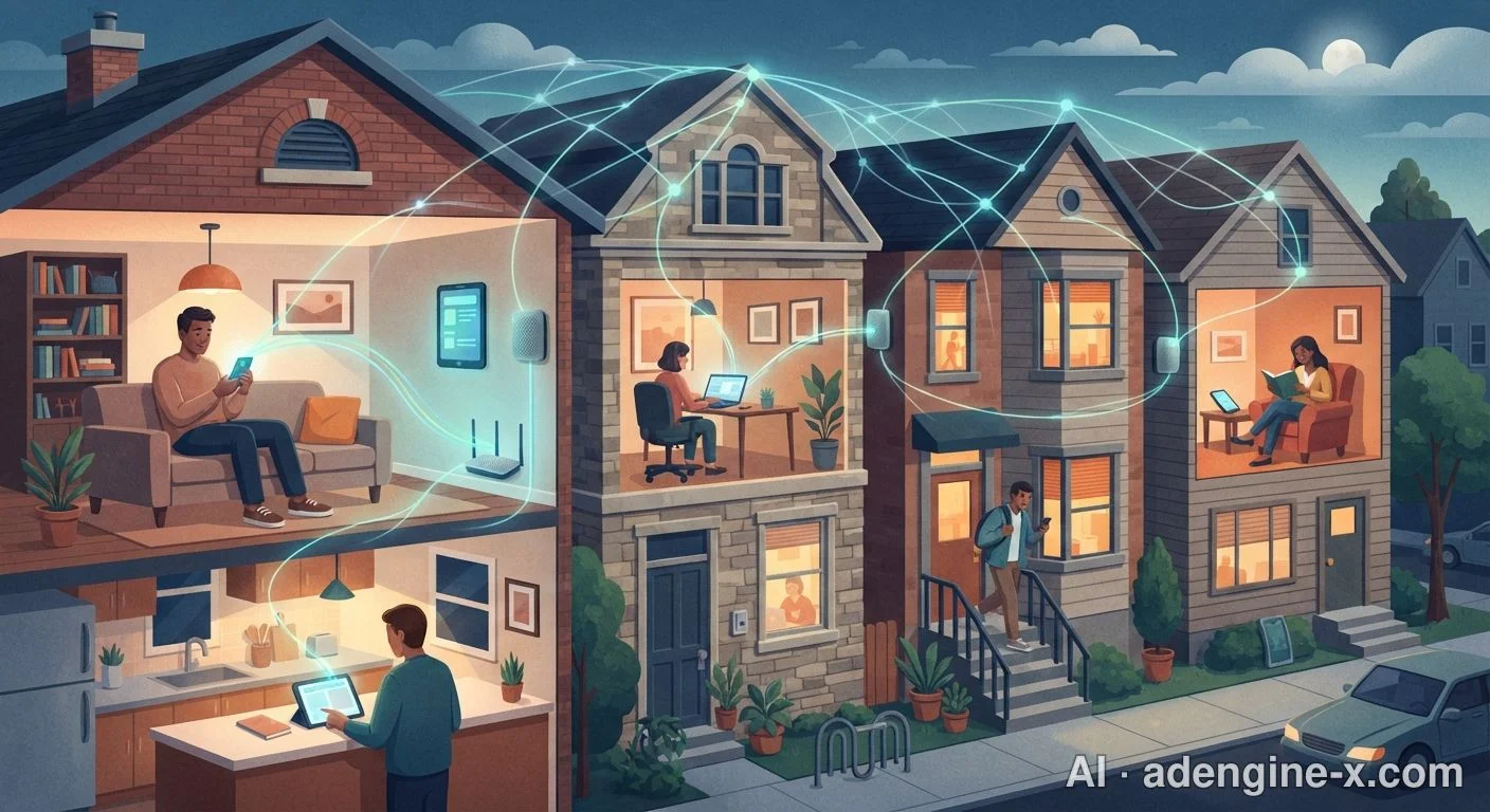 Offline peer-to-peer mesh network concept 사진 3