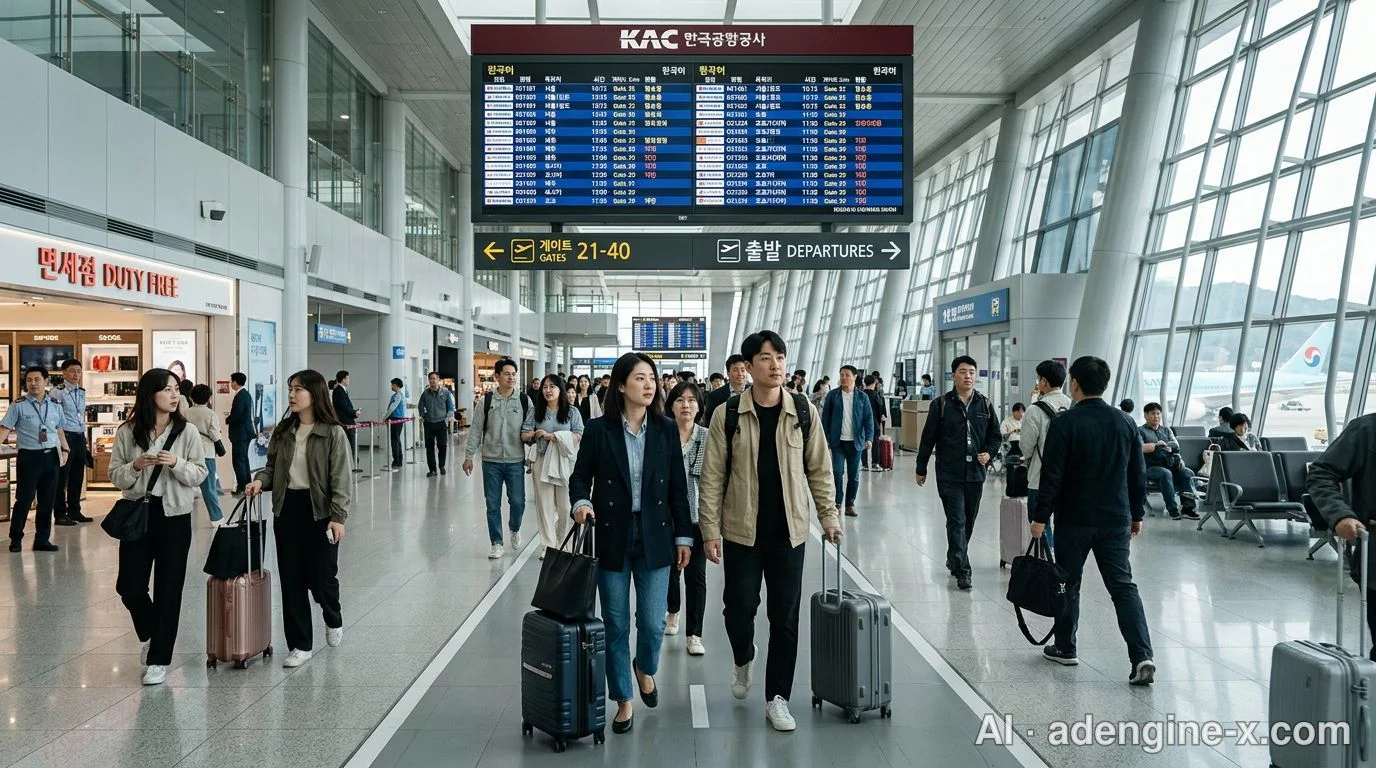 국제선 이용을 위한 공항 여객 터미널 사진 4