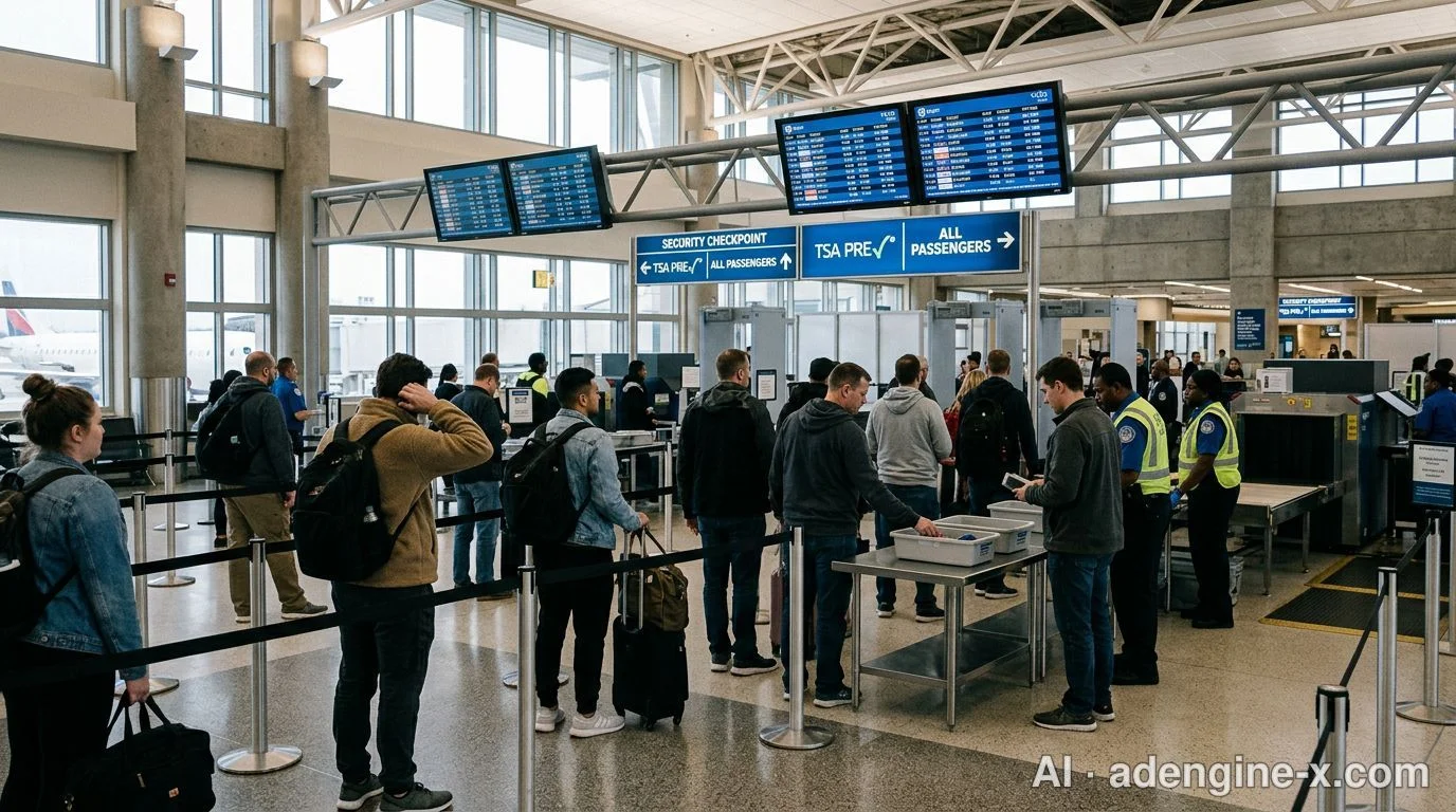 TSA security screening checkpoint 사진 1