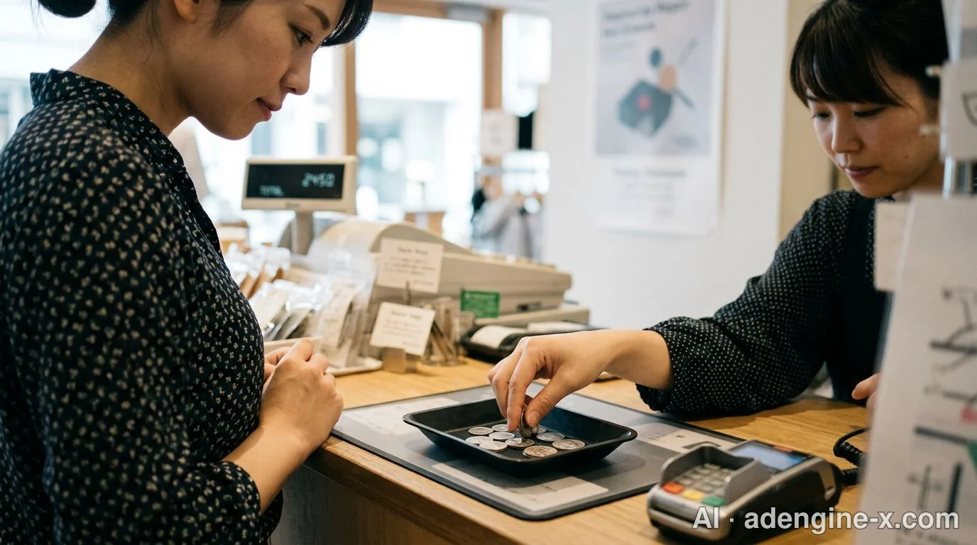 店頭レジでの硬貨支払い 사진 5