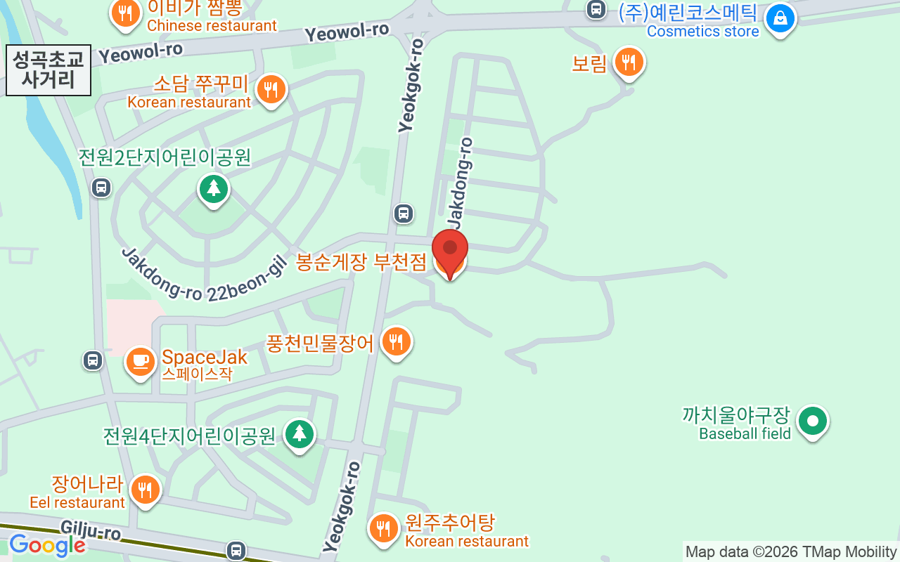 봉순게장 부천점 위치 지도