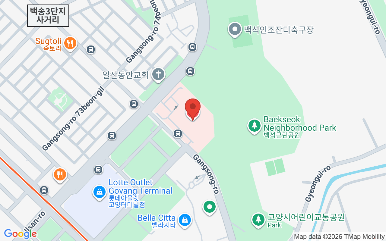 국민건강보험 일산병원 위치 지도
