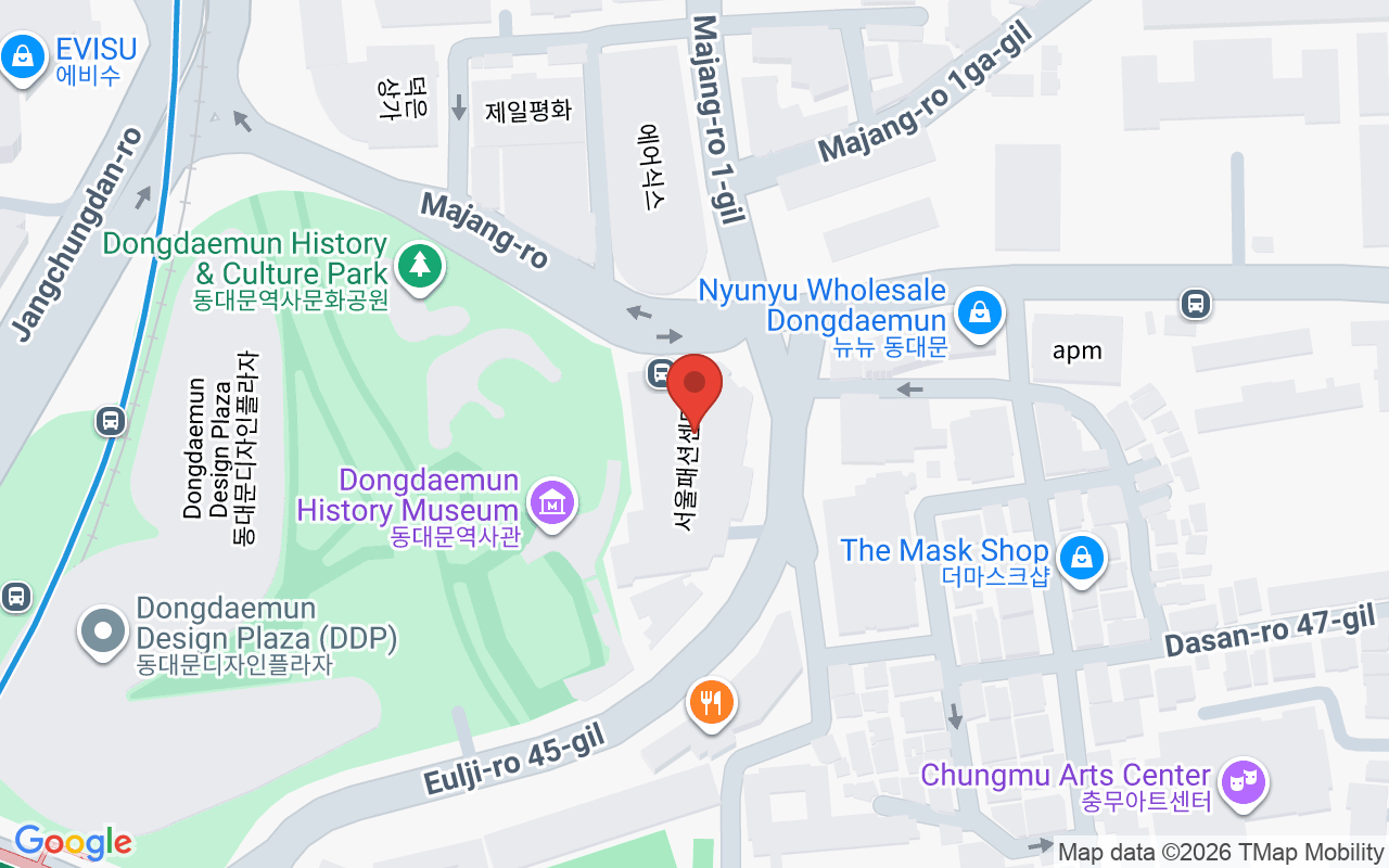 동대문 패션 도매시장 위치 지도