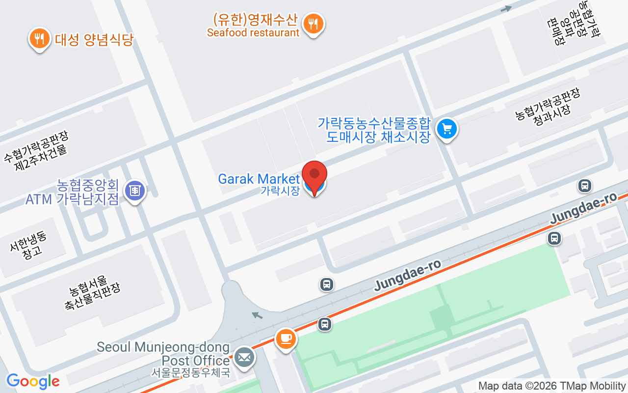 가락시장 위치 지도