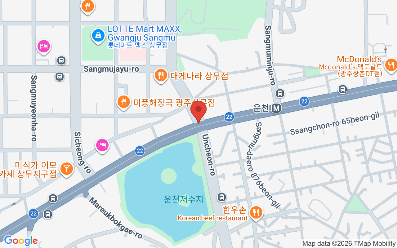 광주광역시 위치 지도