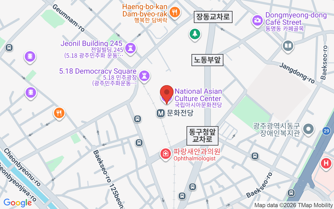 국립아시아문화전당 위치 지도