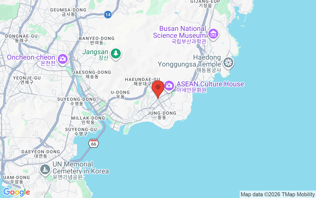 해운대구 위치 지도