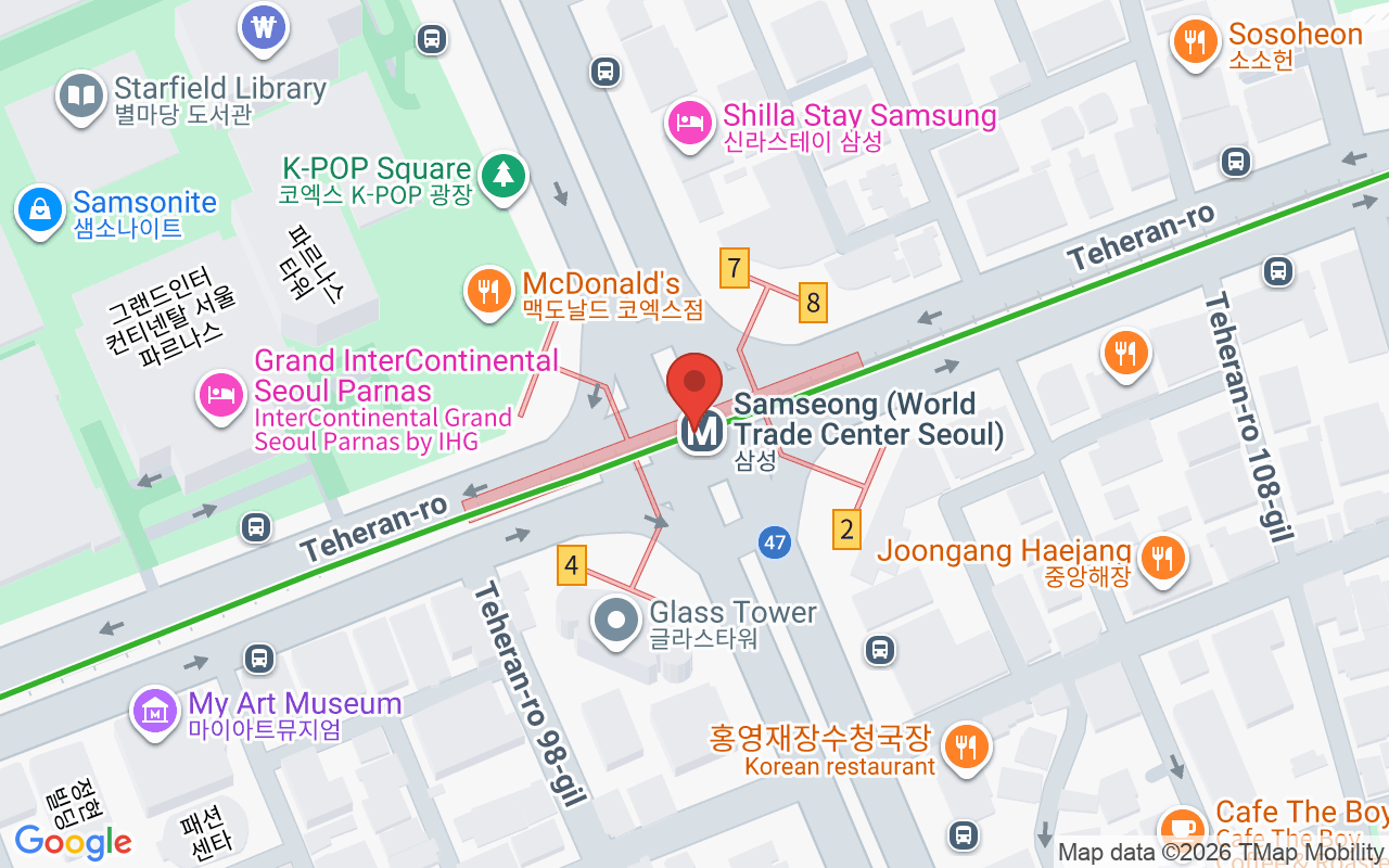 삼성역 위치 지도