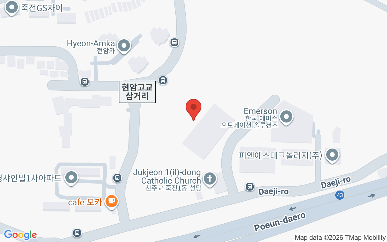 퍼시픽써니 죽전데이터센터 위치 지도