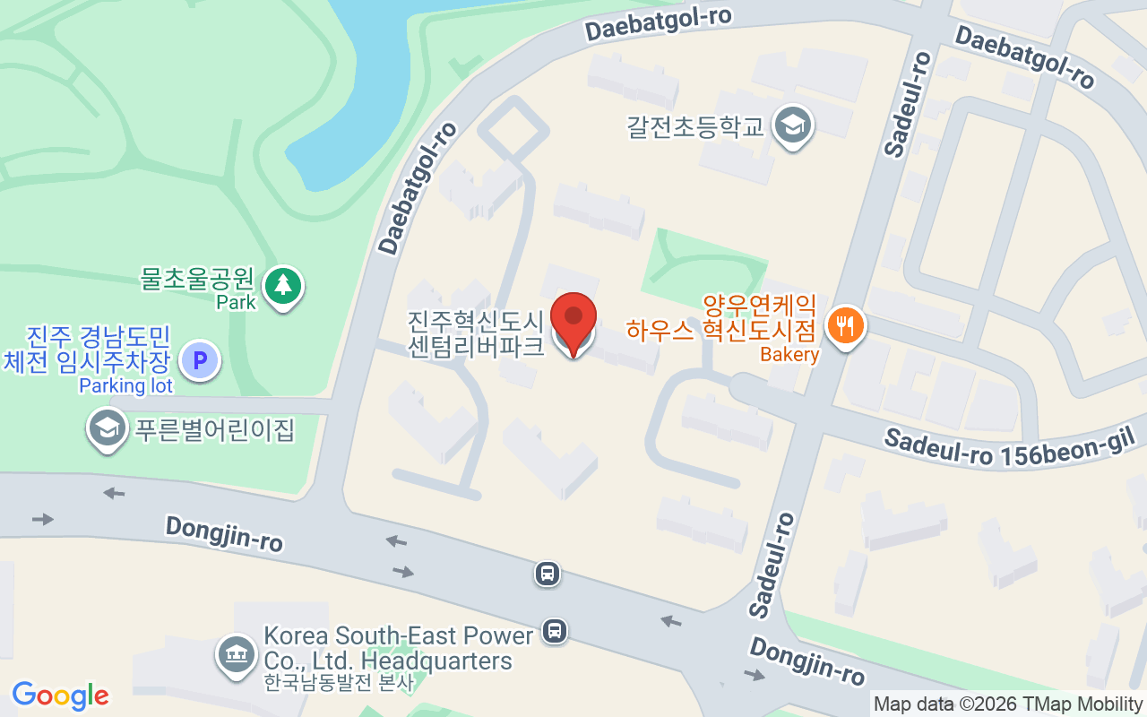 진주혁신도시 센텀리버파크 위치 지도