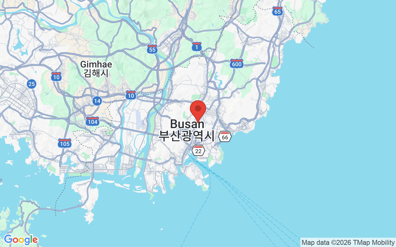 부산광역시 위치 지도