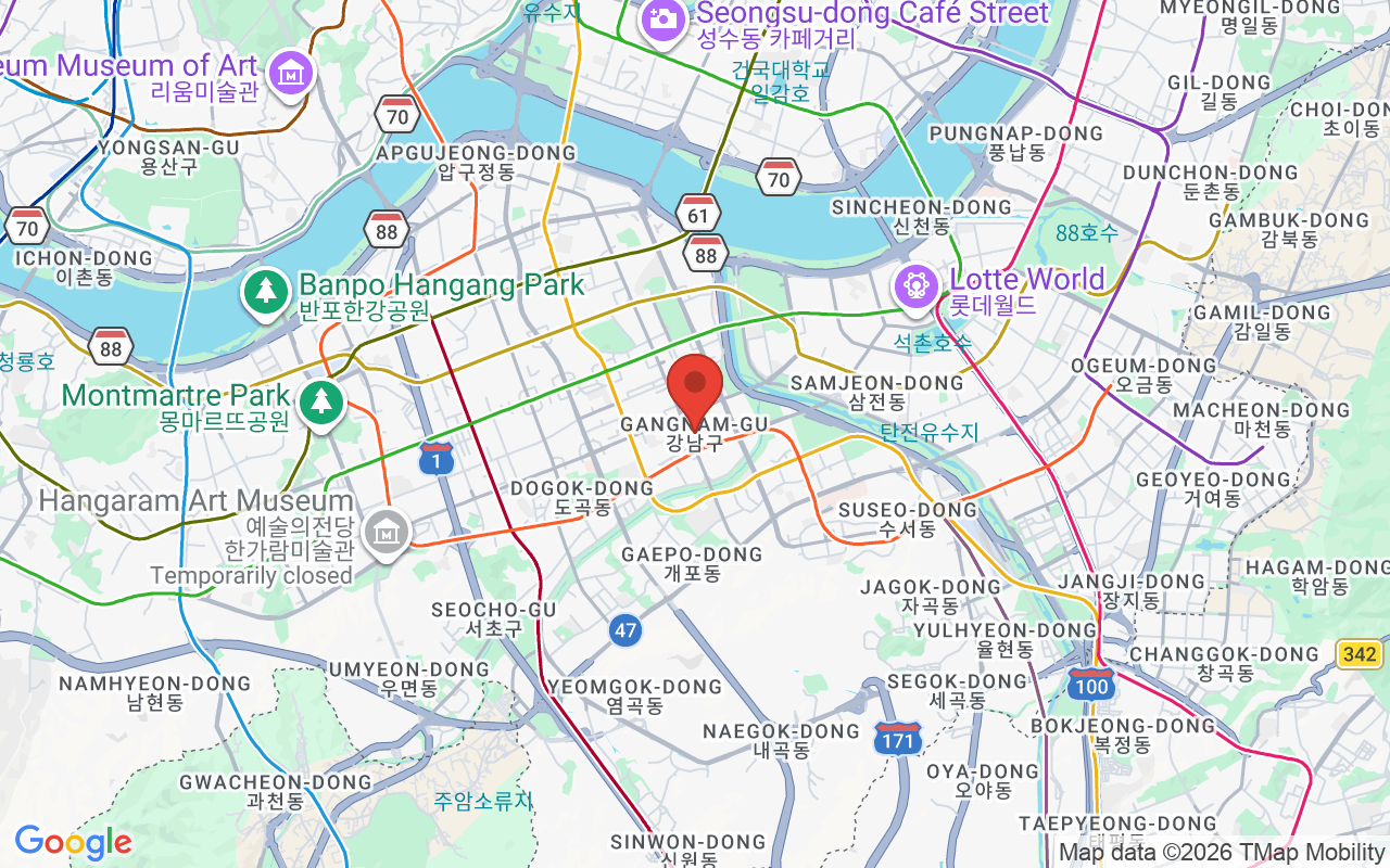 강남구 위치 지도