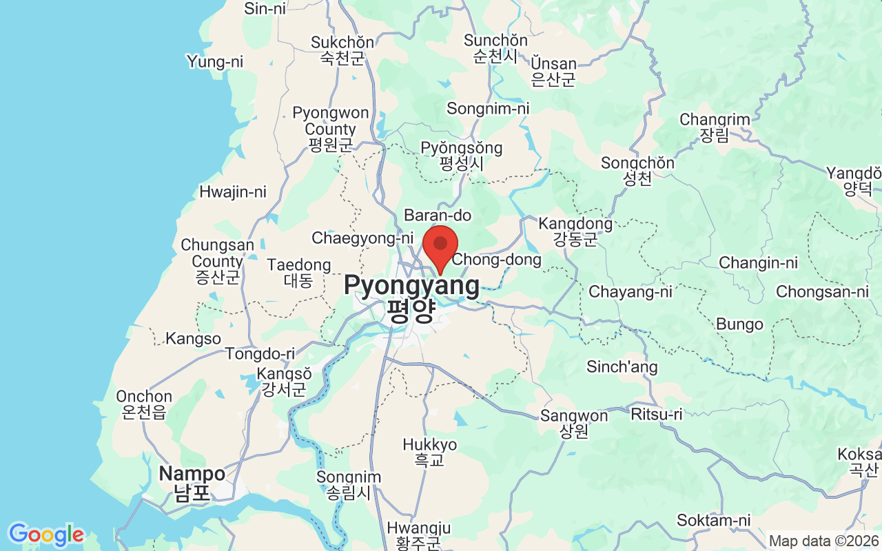 평양 직할시 위치 지도