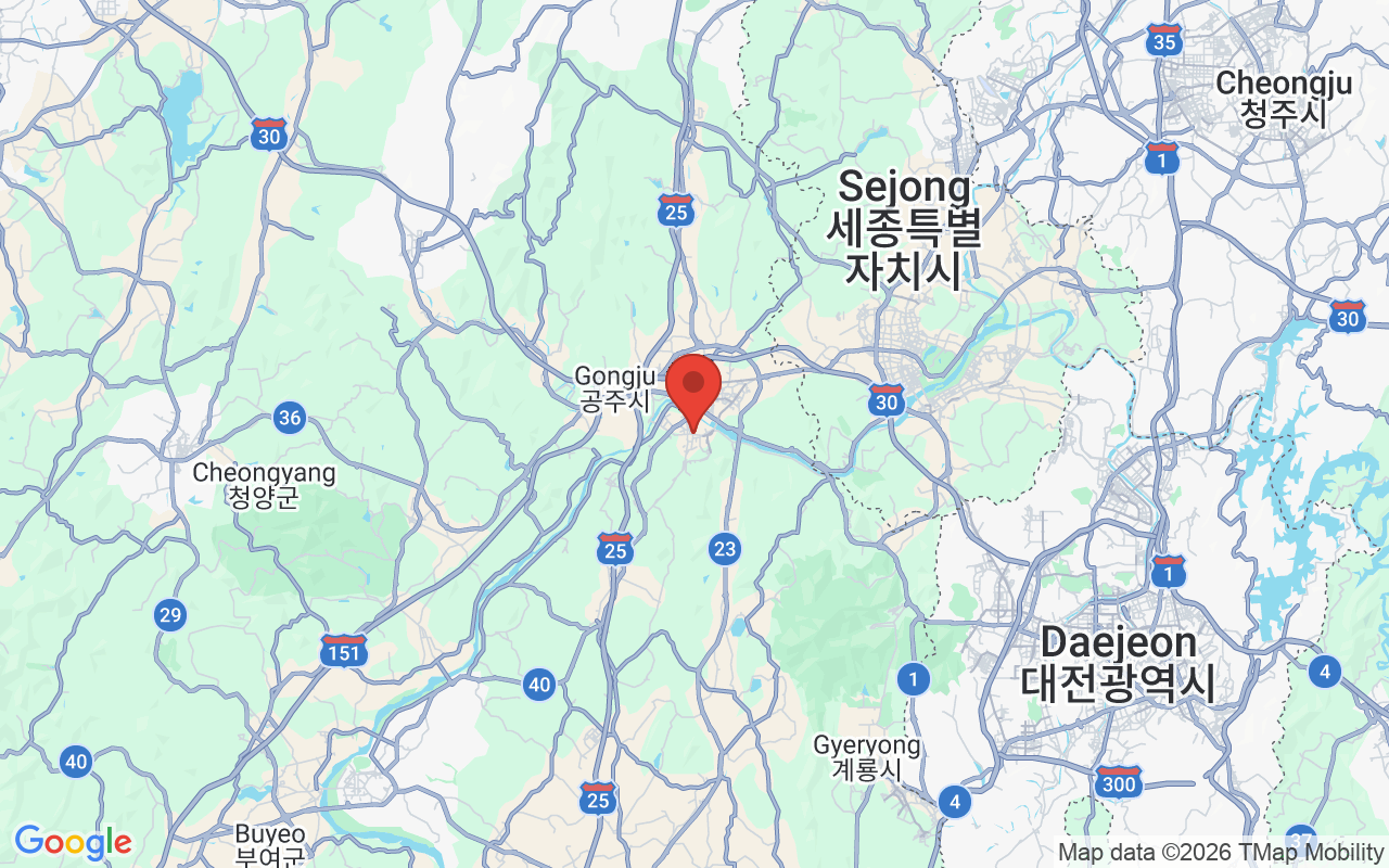 공주시 위치 지도