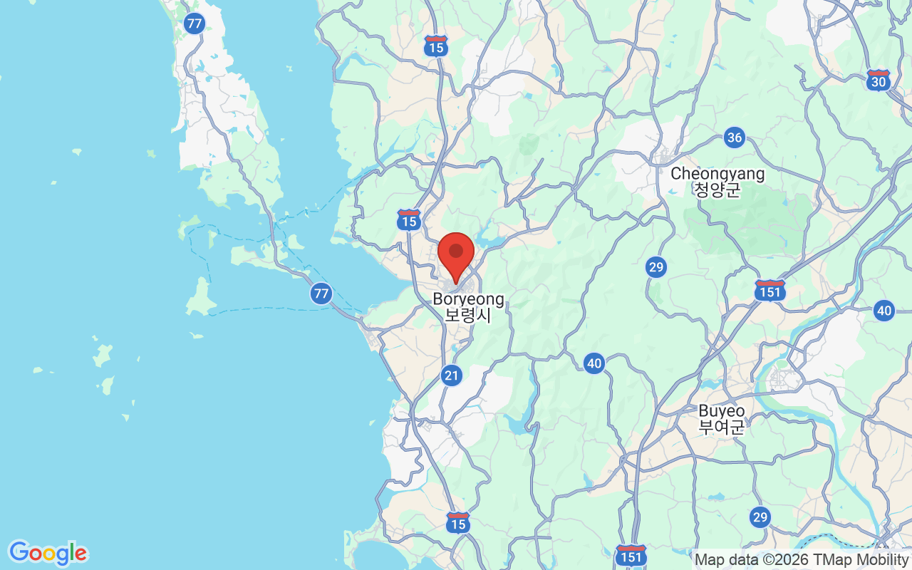 보령시 위치 지도