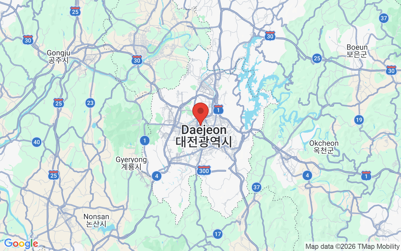 대전광역시 위치 지도