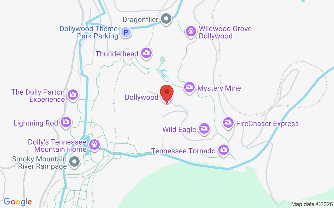Dollywood 위치 지도