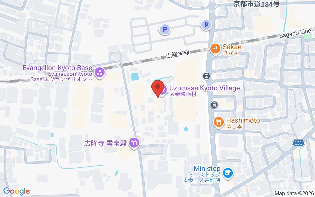 太秦映画村 위치 지도
