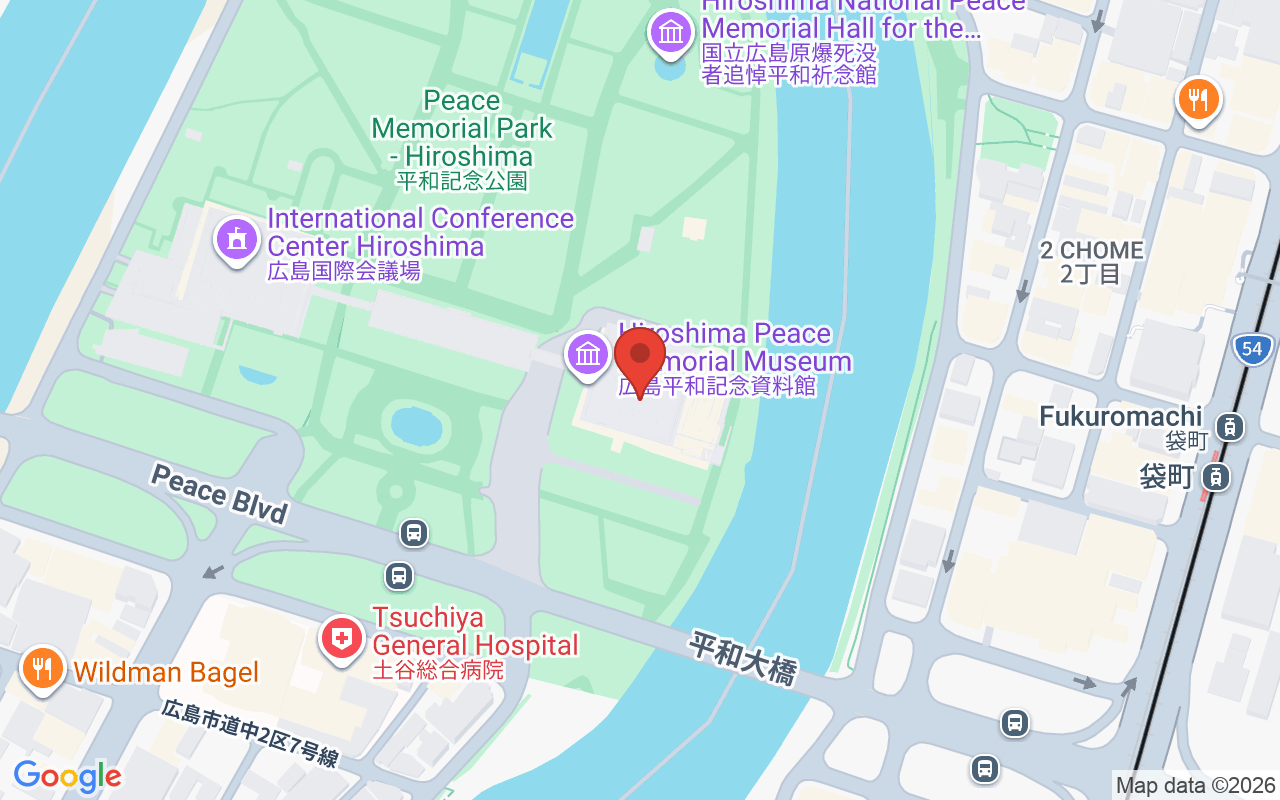 広島平和記念資料館 위치 지도