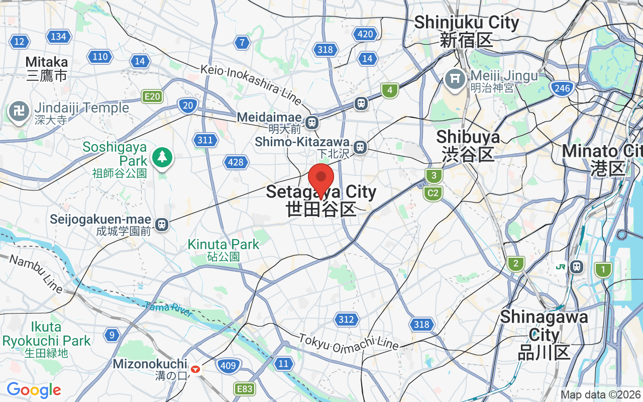 世田谷区 위치 지도