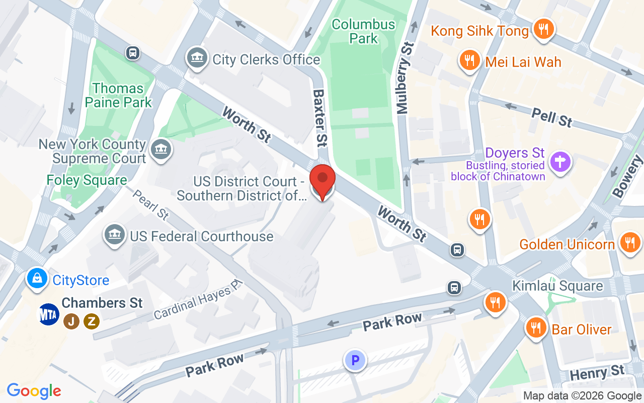 U.S. District Court - Southern District of New York 위치 지도