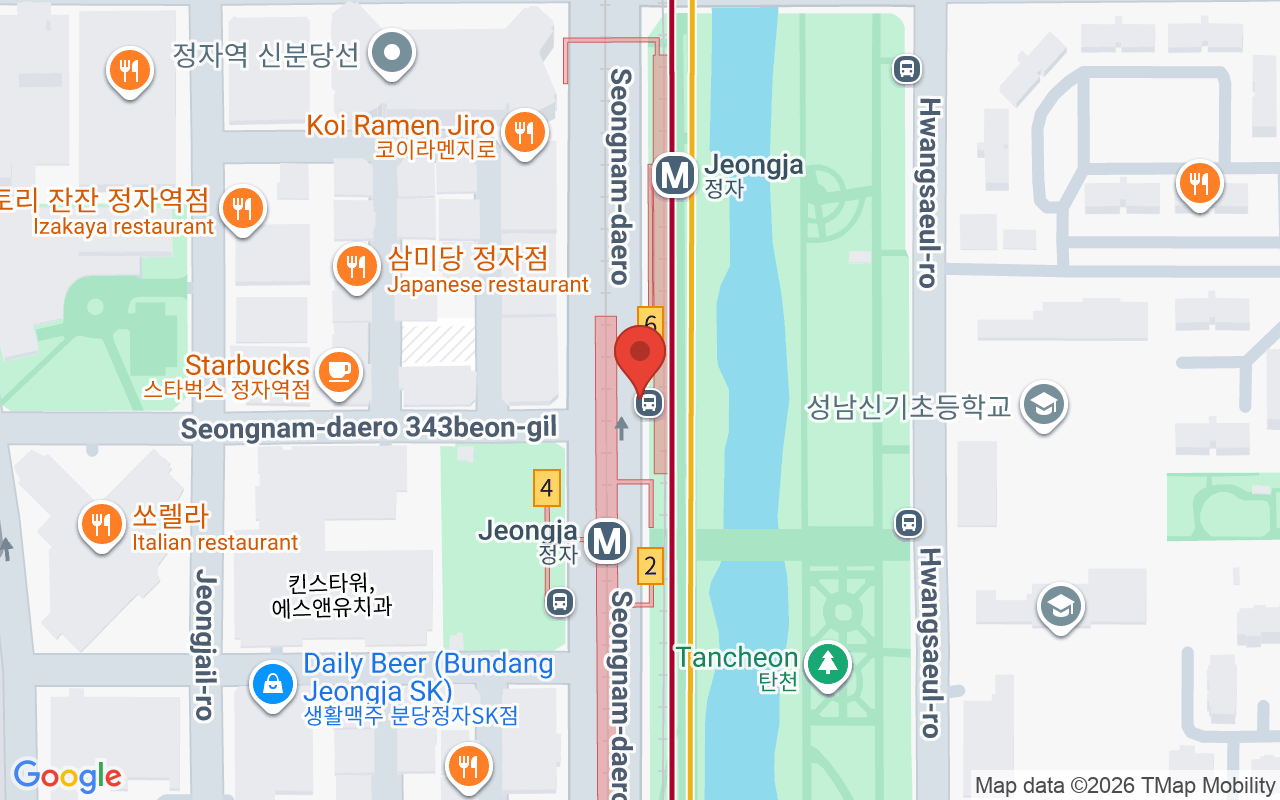 정자역 위치 지도