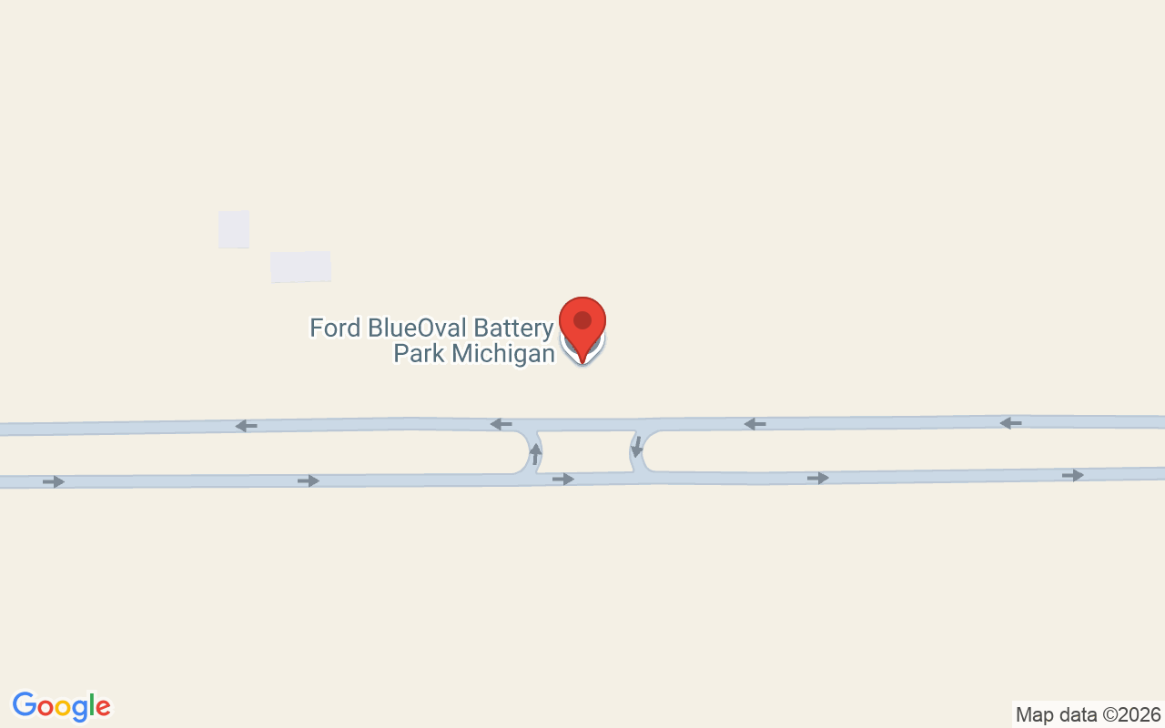 Ford BlueOval Battery Park Michigan 위치 지도