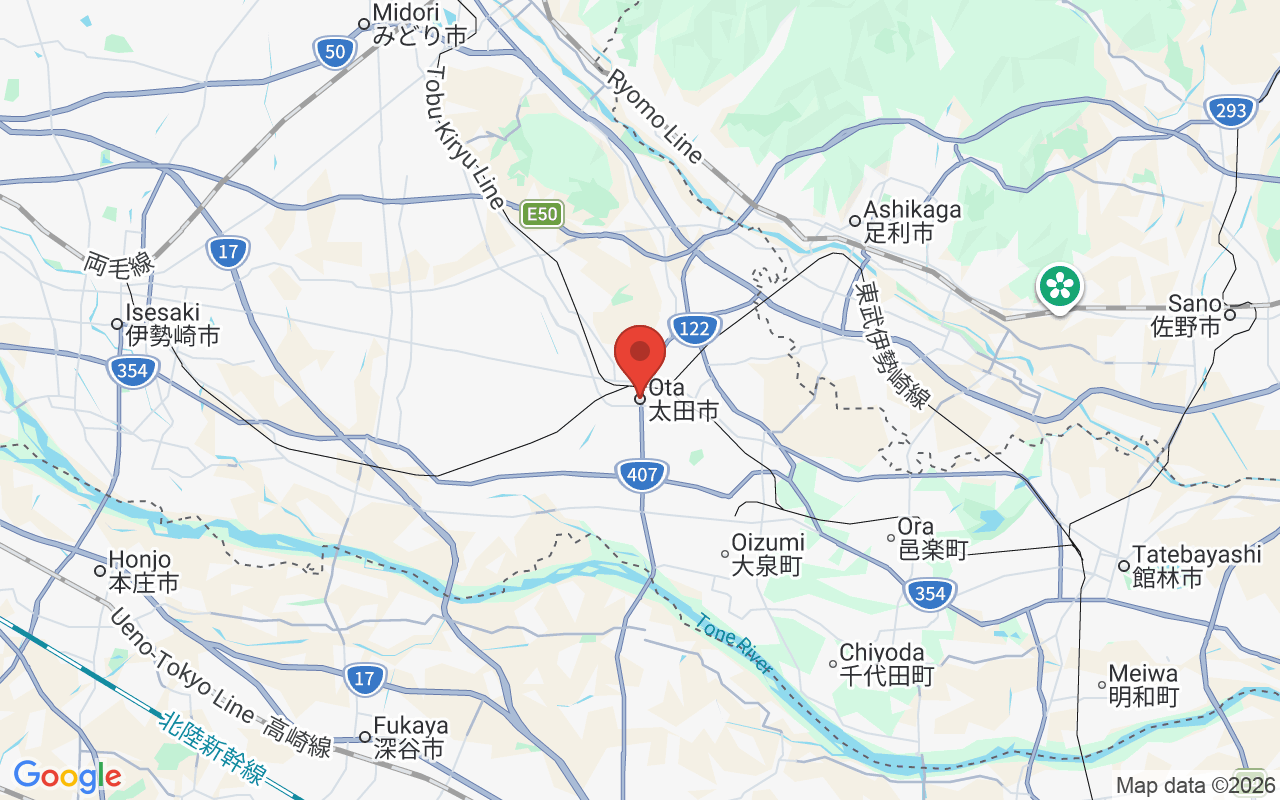 太田市 위치 지도