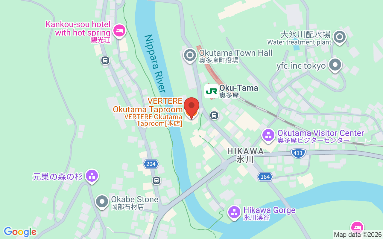VERTERE Okutama Taproom[本店] 위치 지도