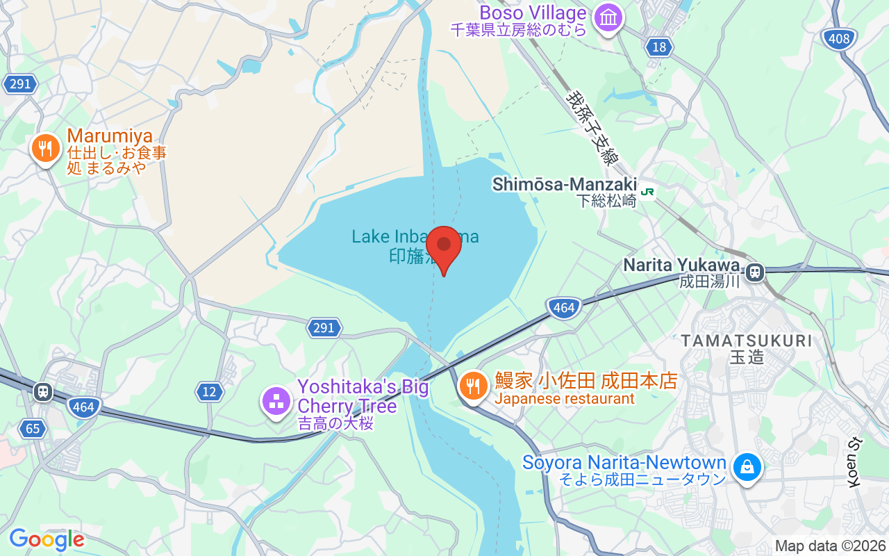印旛沼 위치 지도