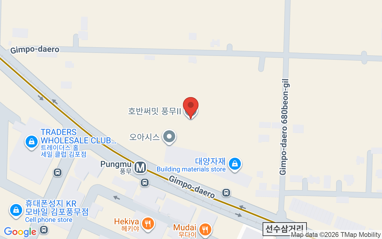 호반써밋 풍무II 위치 지도
