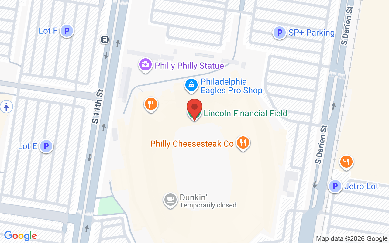 Lincoln Financial Field 위치 지도