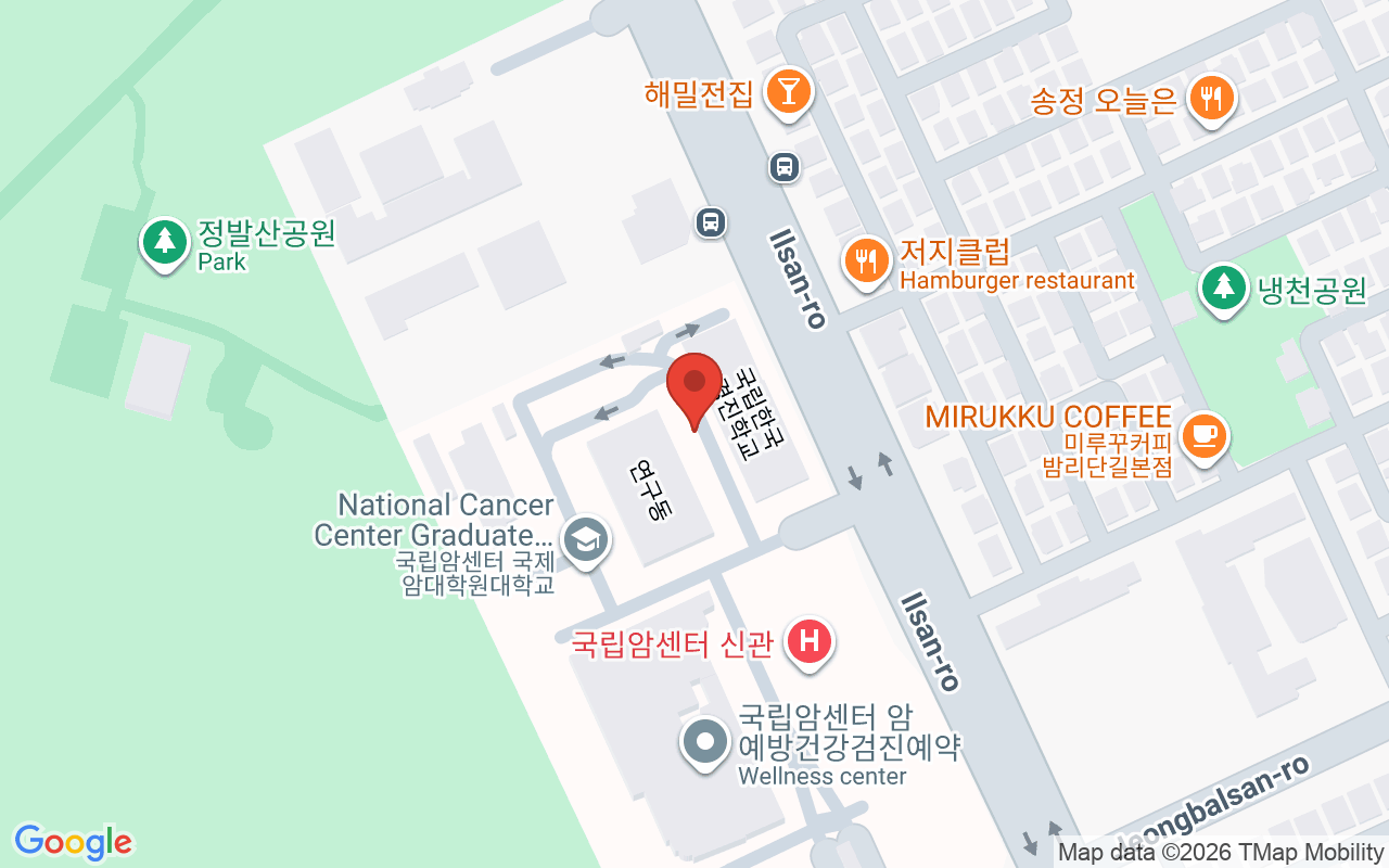 국립암센터 위치 지도