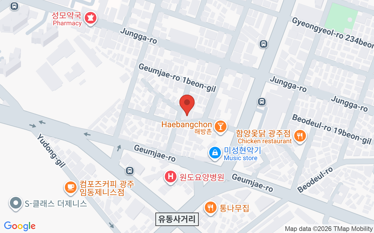 유동오리탕 위치 지도