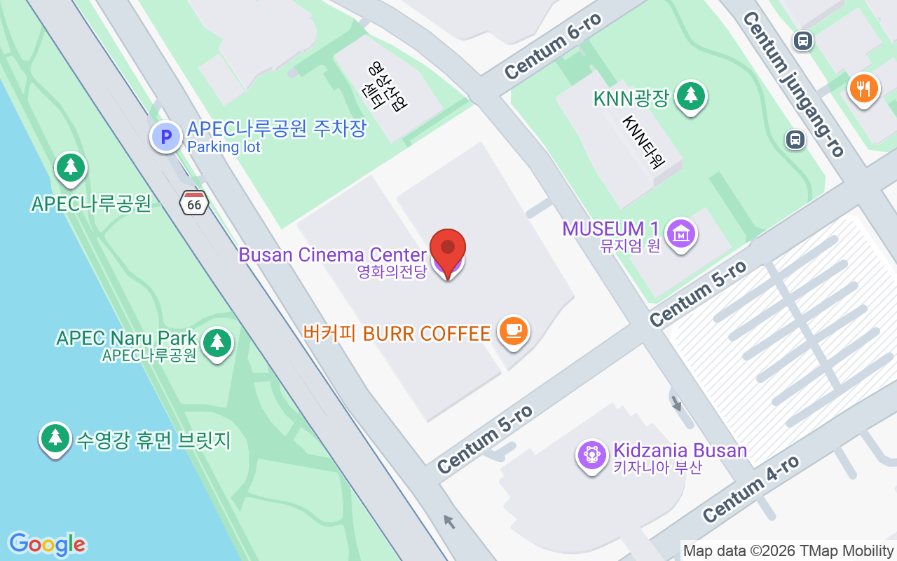 영화의전당 위치 지도