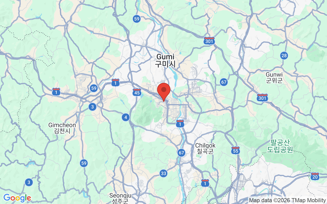 구미시 위치 지도