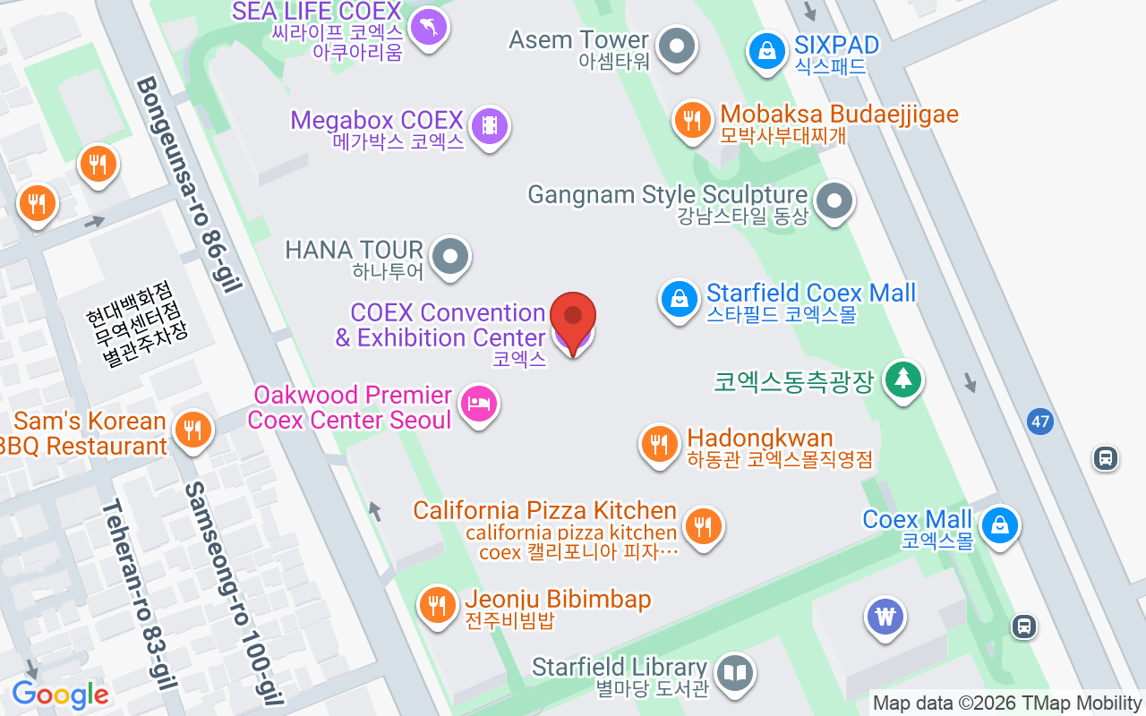 코엑스 위치 지도