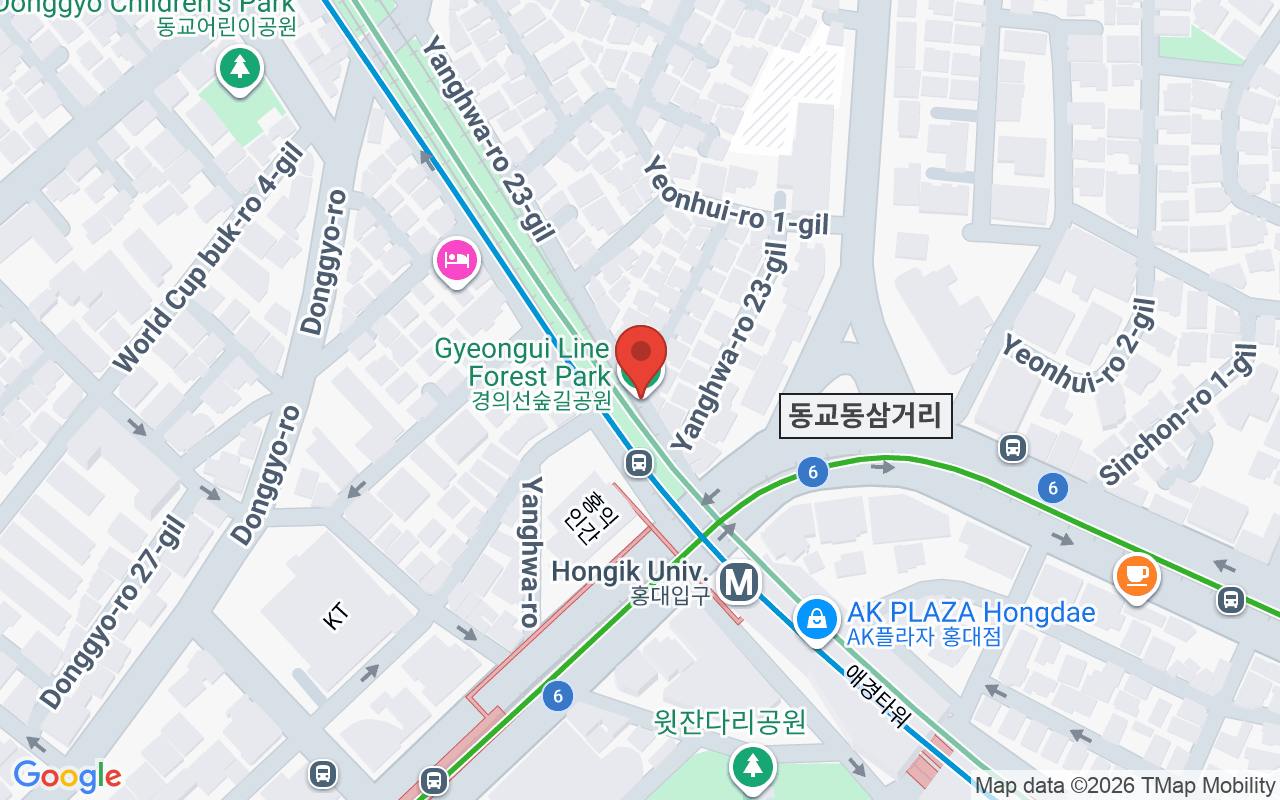 경의선숲길공원 위치 지도