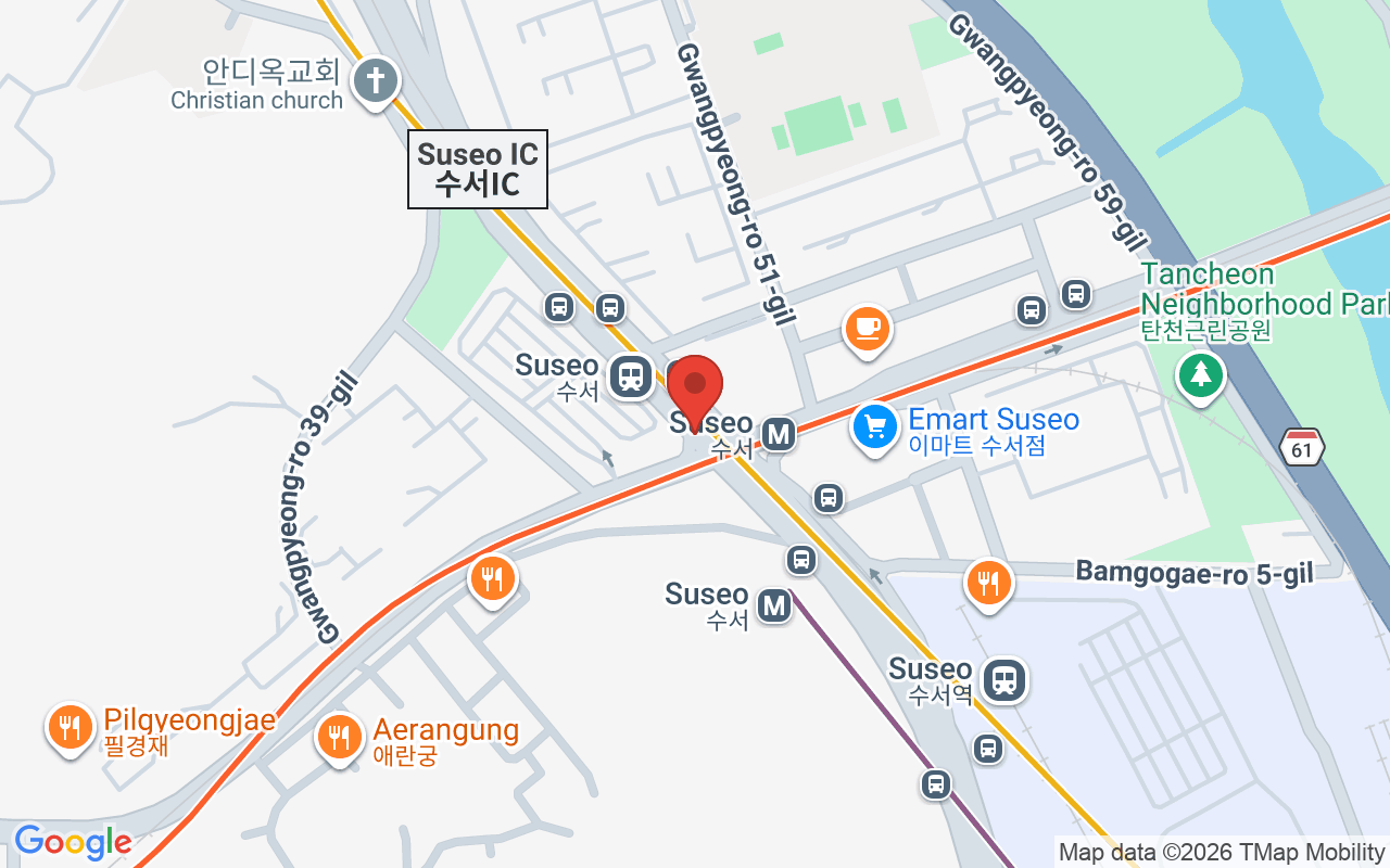 수서역 위치 지도