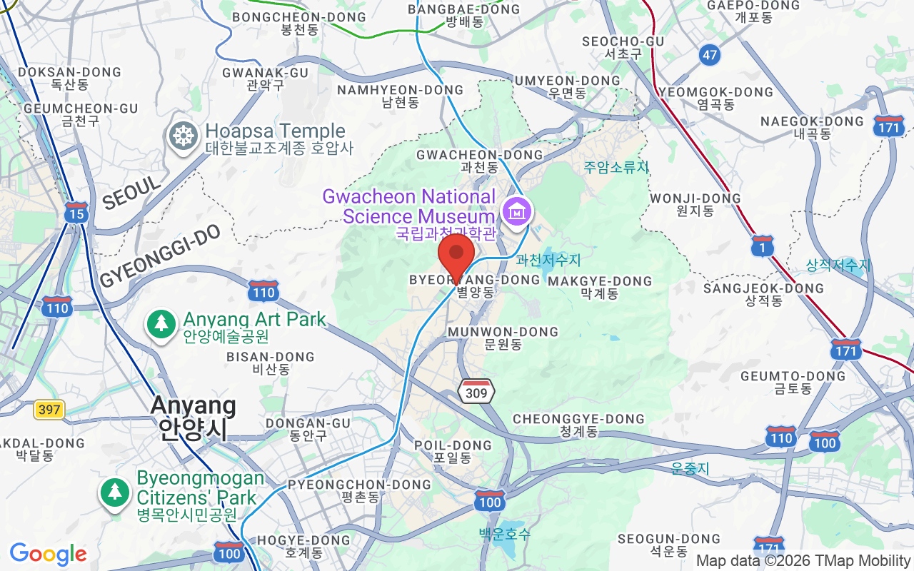 과천시 위치 지도