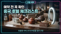중국 럭셔리 호텔 예약 전 확인할 것