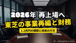 2026年基準の東芝の事業再編と再上場に向けた財務技術分析