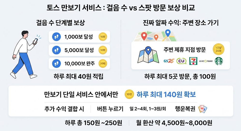토스 만보기 스팟 리워드 구조 사진 2