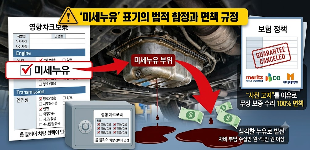 성능보증보험 미세누유 면책 규정 사진 3